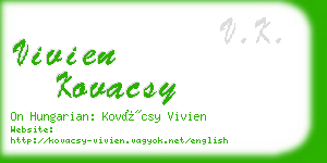 vivien kovacsy business card